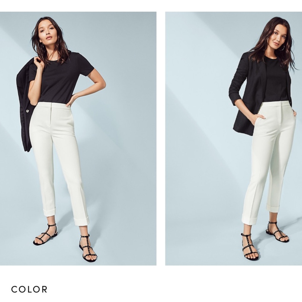 NWT Ann Taylor white ankle pants